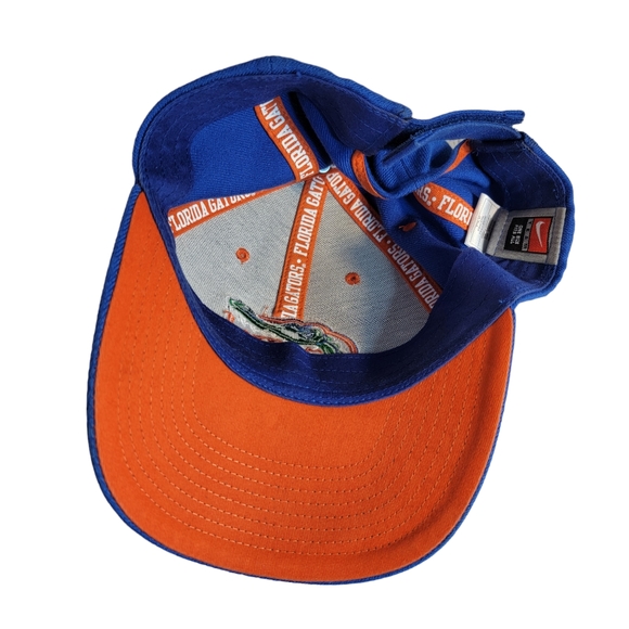 Nike Florida Gators Blue Orange Spell Out Closure Baseball Cap Adjustable Hat - Picture 10 of 12